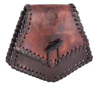 Battle-Merchant - Keltische Ledertasche, Mittelalter-Gürteltasche m. Piktischem Motiv, Mittelaltermarkt, Reenactment, Living History, LARP
