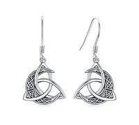 Keltische Mond Ohrringe 925 Sterling Silber keltische Knoten Ohrringe Keltischer Dreieinigkeit Schmuck irisch Geschenke für Damen Mädchen