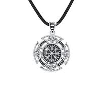 Keltisches Knoten Halskette 925 Sterling Silber ViKing Halskette/Kreuz Kette/Wikinger Anhänger/Nordische Mythologie Amulett/Lotus Halskette Amulett Schmuck für Herren Damen