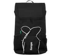 Kempa Rucksack Pro Handballrucksack mit Ballnetz, mehreren Taschen, gepolstert, 17 l – Schwarz