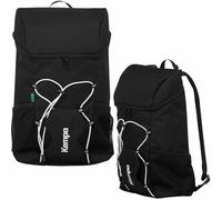 Kempa Rucksack Pro Handballrucksack mit Ballnetz, mehreren Taschen, gepolstert, 17 l – Schwarz