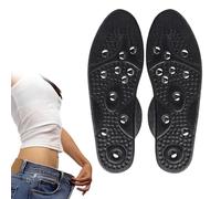 KEMUZ 1 Paar Magnetische Akupressur Einlagen - Orthopädische Einlegesohlen mit 11 Massagepunkten für Schmerzlinderung & Bessere Durchblutung (35-40)