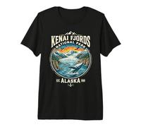 Kenai Fjords National Park Alaska East 1980, Walgletscher, Kunst Premium T-Shirt