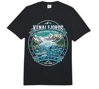 Kenai Fjords National Park Alaska Gletscher und Wildlife Badge Comfort Colors Adult Heavyweight T-Shirt