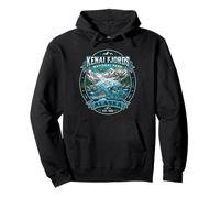 Kenai Fjords National Park Alaska Gletscher und Wildlife Badge Pullover Hoodie