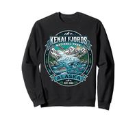 Kenai Fjords National Park Alaska Gletscher und Wildlife Badge Sweatshirt