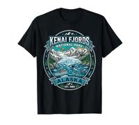 Kenai Fjords National Park Alaska Gletscher und Wildlife Badge T-Shirt