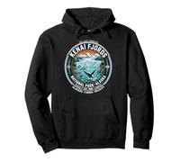 Kenai Fjords National Park Alaska Retro Wal & Glacier Art Pullover Hoodie