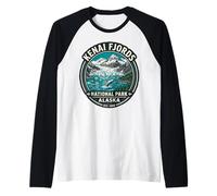 Kenai Fjords National Park Alaska Vintage Wal und Gletscher Raglan