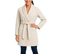 Kendindza Damen Mantel Trenchcoat mit Gürtel OneSize Lang und Kurz (OneSize, Beige Kurz)