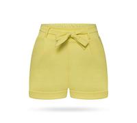 Kendindza Damen Sommer Shorts | Kurze Hose Damen mit Schleife zum binden | Bermuda | Uni-Farben (S/M, Gelb)