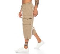Kendindza Herren Bermuda | abnehmbare Beine Zipp-Off von 3/4 in Kurze Hose (Beige | Muster 1, L)