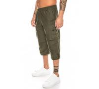 Kendindza Herren Bermuda abnehmbare Beine Zipp-Off von Caprihose 3/4 Knielang in Kurze Sommerhose leicht & Dünn (Khaki, M)