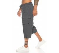 Kendindza Herren Bermuda abnehmbare Beine Zipp-Off von Caprihose 3/4 Knielang in Kurze Sommerhose leicht & Dünn (Grau | Muster 1, XXXL)