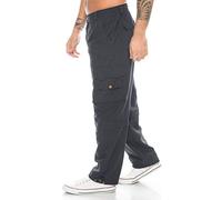 Kendindza Relaxed Zipp-Off Cargo-Hose | Ranger-Hose | Vintage Freizeit-Hose | Outdoor-Hose | Zipp-Hose Loose-Fit (Schwarz | Muster 2, XL)