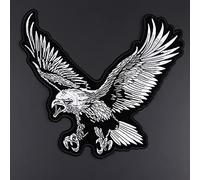 KENID 30 cm große Adler-Stickerei-Aufnäher, Cowboy, Motorrad, Mantel, Motorrad, Rock, DIY-Dekoration, Abzeichen, Aufkleber, zum Aufbügeln auf Kleidung