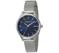 Kenneth Cole Damen Edelstahlgewebe blaues Zifferblatt KC10030841