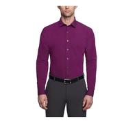 Kenneth Cole Herren, Schmale Passform, Einfarbig Klassisches Hemd, Himbeere, 38 cm-39 cm Hals 81 cm-84 cm Ärmel