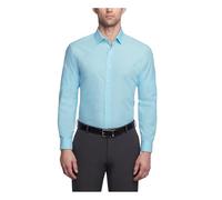 Kenneth Cole Herren Slim Fit Solid Klassisches Hemd, Aqua, 38 cm-39 cm Hals 86 cm-89 cm Ärmel