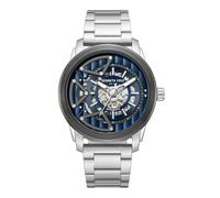Kenneth Cole New York Herren-Automatikuhr, Schwarz und Blau - Edelstahl, Mens Standard, Automatisch