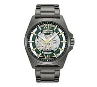 Kenneth Cole New York Herren-Automatikuhr, Silber und Grün - schwarzer Edelstahl, Mens Standard, Automatisch