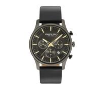 Kenneth Cole Herren Analog Quarz Uhr mit Leder Armband KC15106004