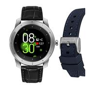 Kenneth Cole New York Wellnessuhr Smartwatch mit Gesundheitstechnologie, Sportmodi und Smartphonefähigkeiten, Silbernes Geschenk-Set, Wellnessuhr