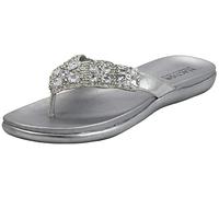 Kenneth Cole REACTION Damen Glam-athon Zehensandalen Sandale, Silber, 39.5 EU
