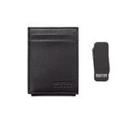 Kenneth Cole REACTION Herren Slim Magnetic Front Pocket Wallet with Dual Money Clip Tool Set, Black, One Size, Schwarz, Einheitsgröße