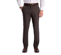 Kenneth Cole REACTION Herren Stretch, Gemustert, Schmale Passform Klassische Hose, Braun, 36W / 32L
