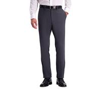Kenneth Cole REACTION Herren Stretch, Gemustert, Schmale Passform Klassische Hose, Dunkelgrau, 33W / 32L