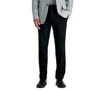 Kenneth Cole REACTION Herren Stretch, Gemustert, Schmale Passform Klassische Hose, Schwarz, 32W / 32L