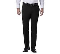 Kenneth Cole REACTION Herren Stretch-gewebe, Schmale Passform Klassische Hose, Schwarz, 36W / 32L