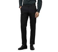 Kenneth Cole REACTION Herren Stretch Modern Fit Flat-Front Hose, Schwarz, 34W / 30L