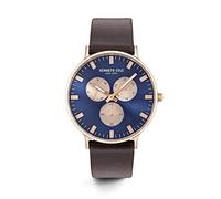 Kenneth Cole Unisex-Erwachsene analog Quarz Uhr mit Leder Armband KC14946002