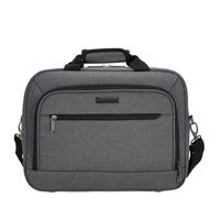 KENORADA Flugumhänger SoftLITE | praktische Begleitung für das Handgepäck | Flugumhänger mit gepolstertem Laptopfach | Business Tasche zum Aufstecken auf Trolley (grau Melange anthra)