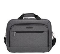 KENORADA Flugumhänger SoftLITE | praktische Begleitung für das Handgepäck | Flugumhänger mit gepolstertem Laptopfach | Business Tasche zum Aufstecken auf Trolley (grau Melange anthra)