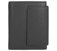 Kenorada Hochkantbörse Damen Amur Flap Wallet M | schicke Geldbörse für Damen | aus hochwertigem Echtleder | Münzfach mit Druckknopf | 8 Kartenfächer für Kreditkarten (schwarz)