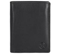 Kenorada Hochkantbörse Herren Brunn | schicke Geldbörse für Herren | aus hochwertigem Echtleder | Separates Münzfach mit Druckknopf | 8 Kartenfächer für Kreditkarten (schwarz)