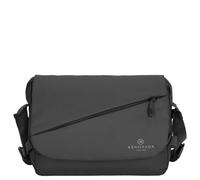 Kenorada Messenger Bag Leisure CT17-B | Unisex Umhängetasche mit 14" Laptopfach | Überschlag & 2-Wege-Reißverschluss | Außen- & Innenfächer | Verstellbarer, gepolsterter Schulterriemen (Black, L)