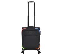 Kenorada Reisetrolley SoftLITE 4w | Koffer aus strapazierfähigem Polyester | Leichter Trolley mit Vier Doppelrollen | TSA Zahlenschloss (Bunte Ecken, S - 55 cm Handgepäck)