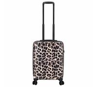 Kenorada Reisetrolley STONEWOOD 4W | Koffer mit Vier Rollen | stabile ABS Hartschale und TSA Zahlenschloss | Trolley mit Reißverschluss | mit modernem Foto Motiv (Leopard, S - Handgepäck)