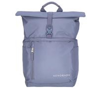 Kenorada Rucksack Whitney Roll-Up | moderner Tagesrucksack mit Rolltop | gepolstertes Laptopfach (bis 17") | verstellbare Schulterriemen | Zwei Außenfächer und Innenfach (Rauchblau)