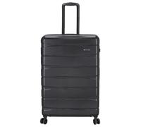 Kenorada Trolley Wave Spinner | großer Koffer aus Stabiler ABS Hartschale | praktische Aufteilung und mehrere Fächer | mit TSA-Zahlenschloss | mit 360° Doppelrollen (schwarz, L 77cm)