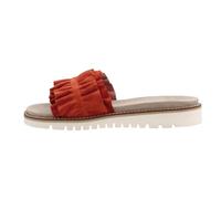 Pantolette ARA "KENT", Damen, Gr. 38, orange, Veloursleder, unifarben, casual, Schuhe, Slides, Flats, Sandale mit geraffter Bandage (52123912-38) orange