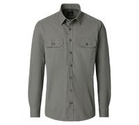 Langarmhemd CASAMODA "CASAMODA Freizeithemd uni", Herren, Gr. XL, Normalgrößen, grün, 83% Baumwolle, 13% Polyester, 4% Elasthan, unifarben, lässig geschnitten, Hemden (95681846-XL) grün