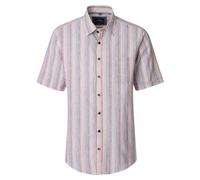 Casa Moda Comfort Fit Leinenhemd grün/blau/weiss, Gestreift