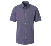 CASAMODA - Leinenhemd Kurzarm blau - Gr. - 3XL