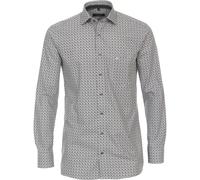 Businesshemd CASAMODA "CASAMODA Businesshemd Print", Herren, Gr. 48, Normalgrößen, grau, 100% Baumwolle, bedruckt, comfort fit, Hemden (50563454-48) grau