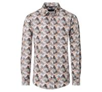 Casa Moda Comfort Fit Hemd braun, Bedruckt